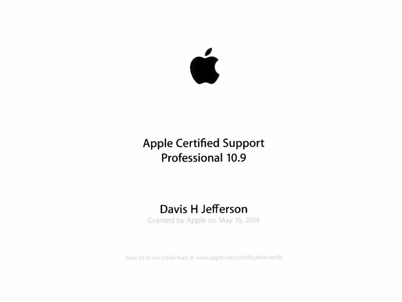  Apple Certified Support Professional (ACSP 10.9) 